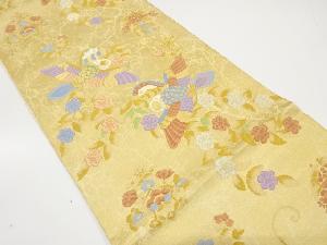 アンティーク　本金鴛鴦に枝垂れ花模様織り出し袋帯(材料)